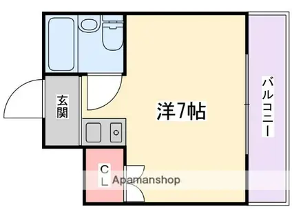 萱島サンヴィアンテ(ワンルーム/3階)の間取り写真