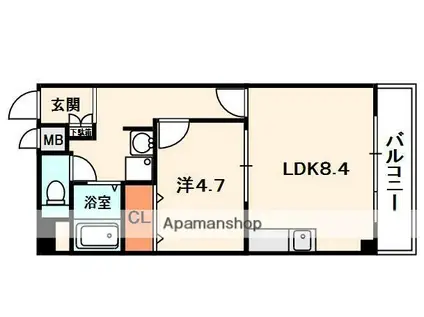 MPLAZA津田駅前十二番館(1DK/5階)の間取り写真