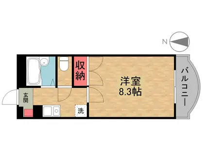 キョウエイマンション(1K/1階)の間取り写真