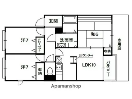 メゾン ブーケ・ドール(3LDK/1階)の間取り写真