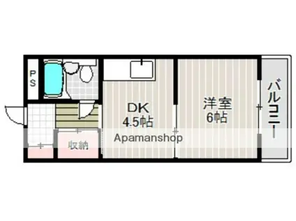 HALE KADOMA(1DK/3階)の間取り写真