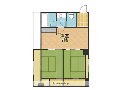 大和田コーポ(2DK/3階)の間取り写真