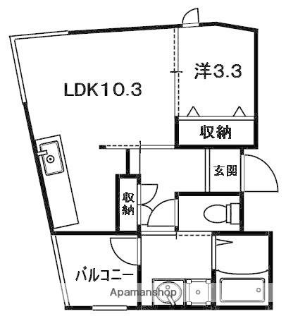 ルミエール星田 2番館(1LDK/5階)の間取り写真