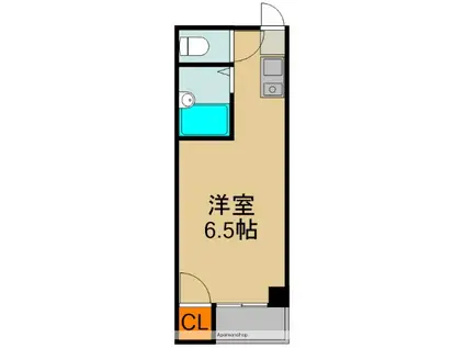 コンフォートえびす(ワンルーム/4階)の間取り写真