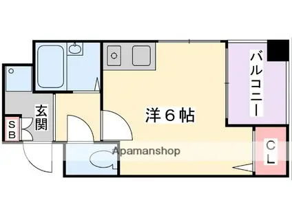MPLAZA香里弐番館(ワンルーム/10階)の間取り写真