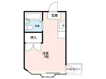 プレアール大日(ワンルーム/2階)の間取り写真