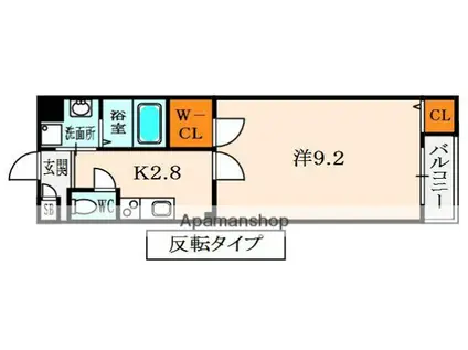 アルトベルク2(1K/3階)の間取り写真
