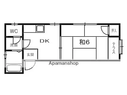 共進ハイツ(1DK/3階)の間取り写真