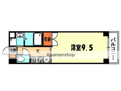 リバティ西三荘(1K/5階)の間取り写真