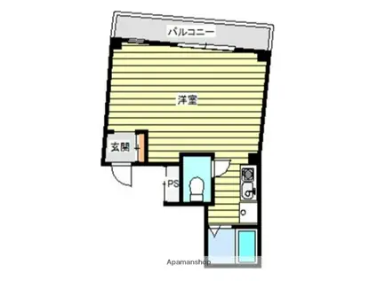 西田ビル(ワンルーム/3階)の間取り写真