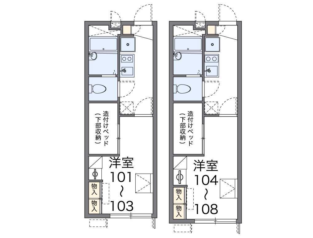 レオパレスM&KUZUMASA(1K/2階)の間取り写真