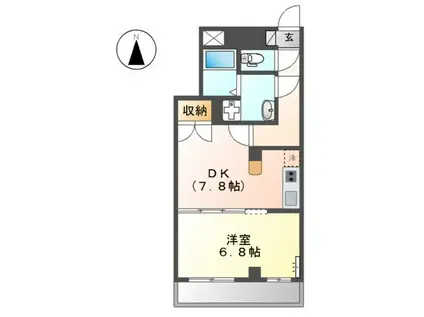 SCENT GRACE(1DK/3階)の間取り写真