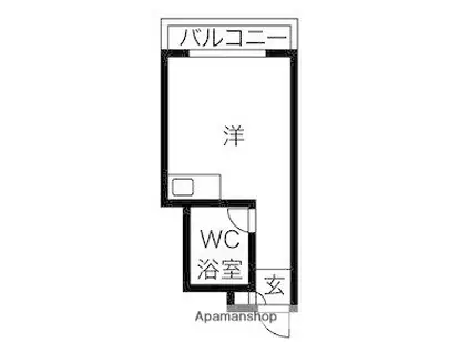 プレアール大和田(ワンルーム/2階)の間取り写真