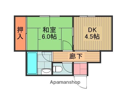 フォーシンズンズ守口(1DK/3階)の間取り写真