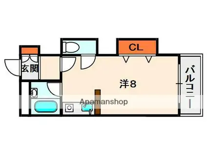レナジア大和田(ワンルーム/3階)の間取り写真
