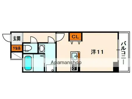 ミハマレジデンス枚方(ワンルーム/7階)の間取り写真
