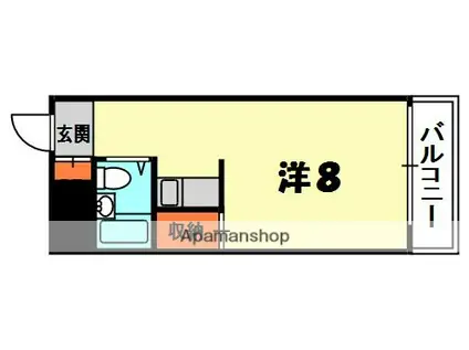 メゾンミハマ(ワンルーム/4階)の間取り写真