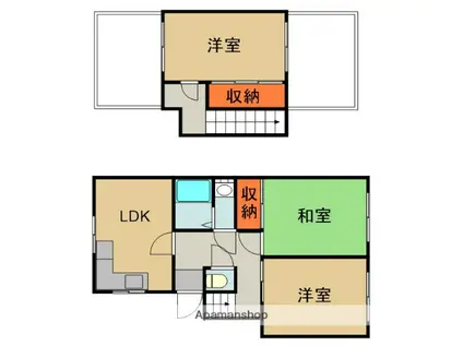 大阪モノレール本線 門真市駅 徒歩7分 4階建 築50年(3LDK)の間取り写真