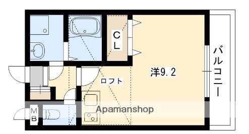 メゾンドアヴェル5(ワンルーム/2階)の間取り写真