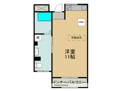 京阪電気鉄道京阪線 西三荘駅 徒歩18分 3階建 築20年(1K/1階)の間取り写真