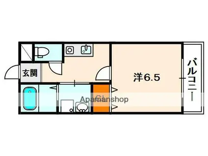 エアフォルクK(1K/2階)の間取り写真