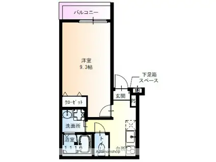 フジパレス西三荘Ⅲ番館(1K/1階)の間取り写真