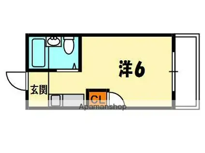エムロード豊秀(ワンルーム/5階)の間取り写真