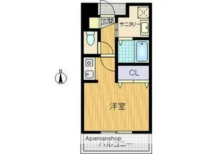 シャペロンヒナタ(1K/2階)の間取り写真