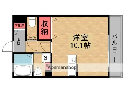 アールコート枚方東田宮(ワンルーム/1階)の間取り写真