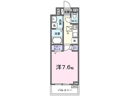 京阪電気鉄道京阪線 牧野駅 徒歩5分 3階建 築1年(1K/1階)の間取り写真