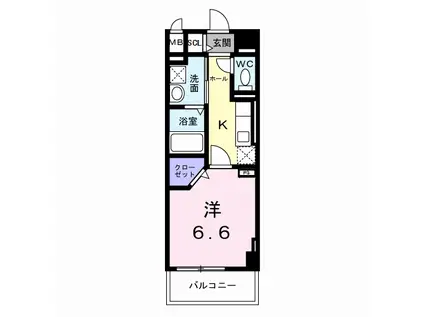 オリエントレジデンス門真殿島町(1K/3階)の間取り写真