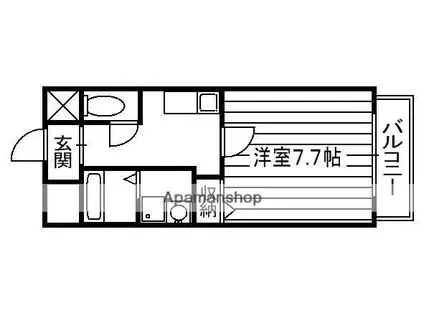 GROOVE守口駅前(1K/7階)の間取り写真