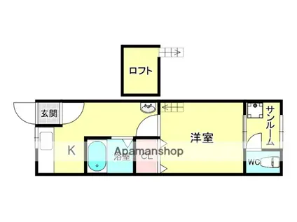 SLOW LIFEハイツ(1K/1階)の間取り写真