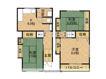 京阪電気鉄道京阪線 寝屋川市駅 徒歩32分 2階建 築56年(3K)の間取り写真