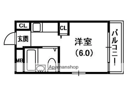 コムズスクエア日吉(ワンルーム/5階)の間取り写真