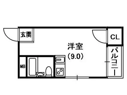 早苗清洲プラザ(ワンルーム/4階)の間取り写真