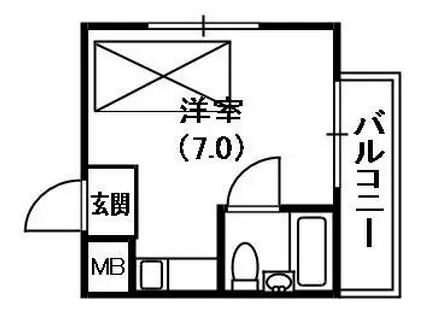 パクトール守口(ワンルーム/2階)の間取り写真