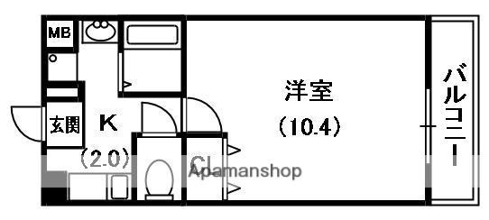 MPLAZA守口東(1K/6階)の間取り写真