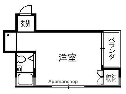 アルビオンシティ大池(ワンルーム/1階)の間取り写真