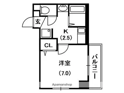 M PLAZA香里参番館(1K/5階)の間取り写真