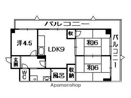 SUNミネマツ(3DK/9階)の間取り写真