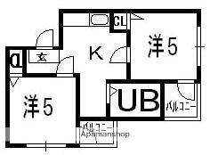 ミングル星ヶ丘 二番館(1K/4階)の間取り写真