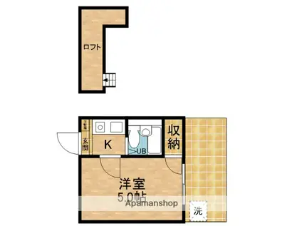 レオパレス21寝屋川第三(1K/1階)の間取り写真
