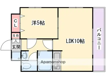 MPLAZA香里壱番館(1LDK/5階)の間取り写真