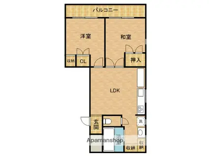 ホームズ6(2DK/2階)の間取り写真