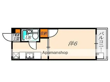 アルビラージュ(1K/3階)の間取り写真