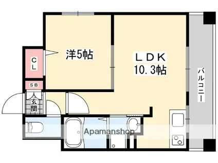 M PLAZA香里六番館(1LDK/4階)の間取り写真