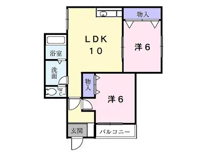 サニーコートN(2LDK/1階)の間取り写真
