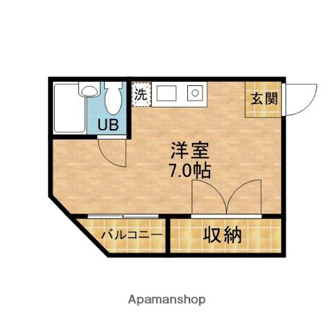 平池マンション(ワンルーム/3階)の間取り写真
