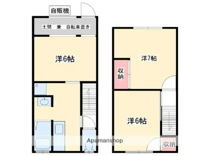 寝屋川市寿町貸家(3K)の間取り写真